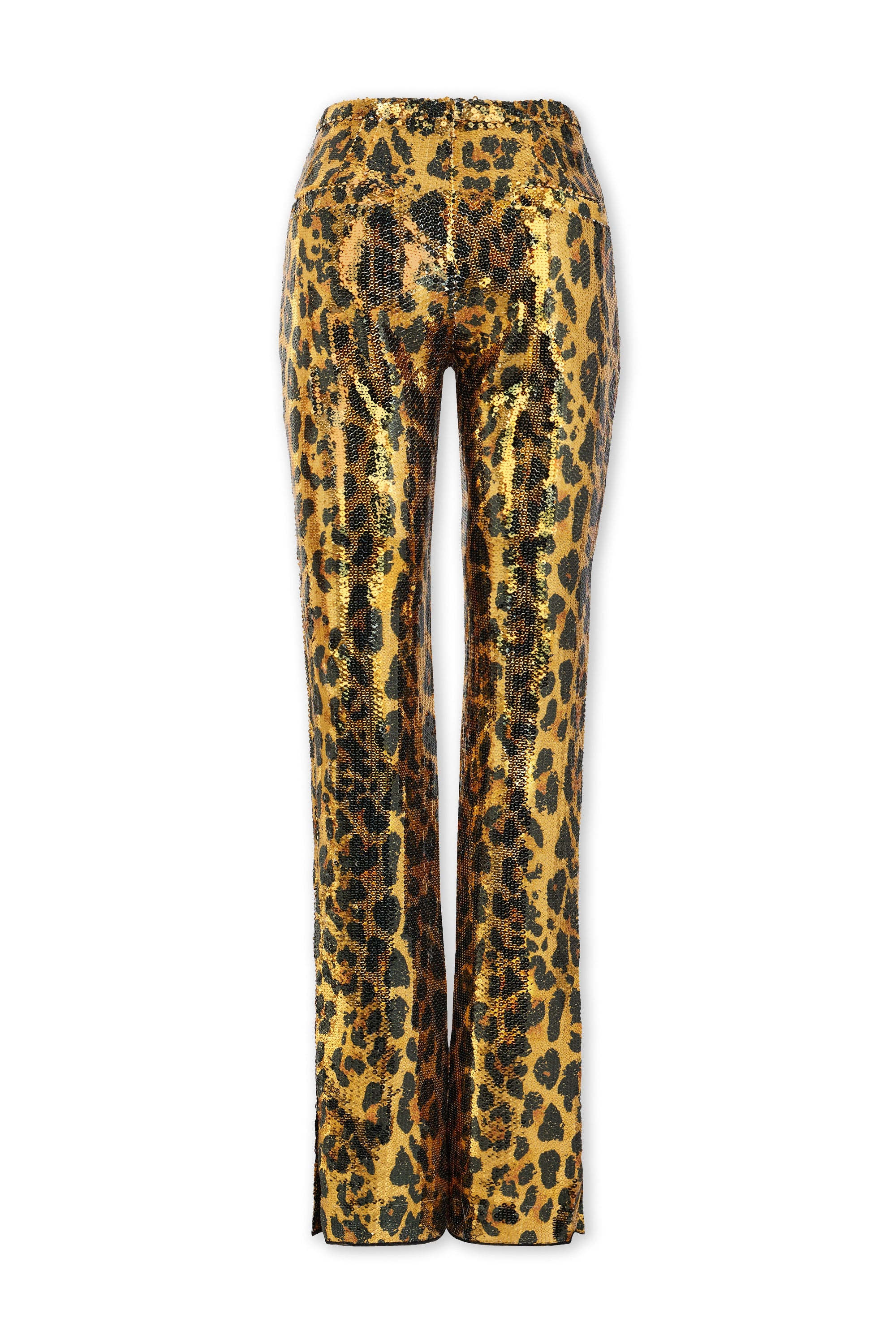 Pantalon à sequins motif léopard - Leopard