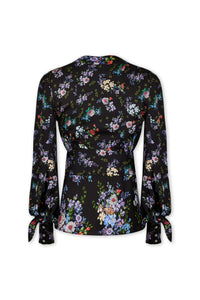 Chemise à col V et imprimé liberty - Black Medium Liberty