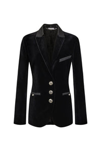 Veste blazer en velours - Black