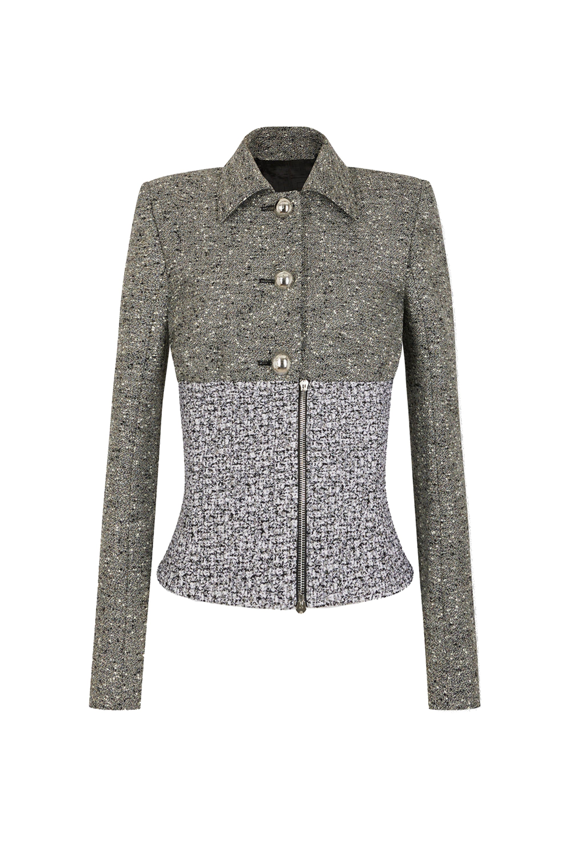 Veste structurée en laine - Black & White