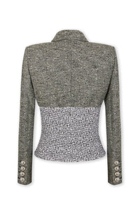 Veste structurée en laine - Black & White