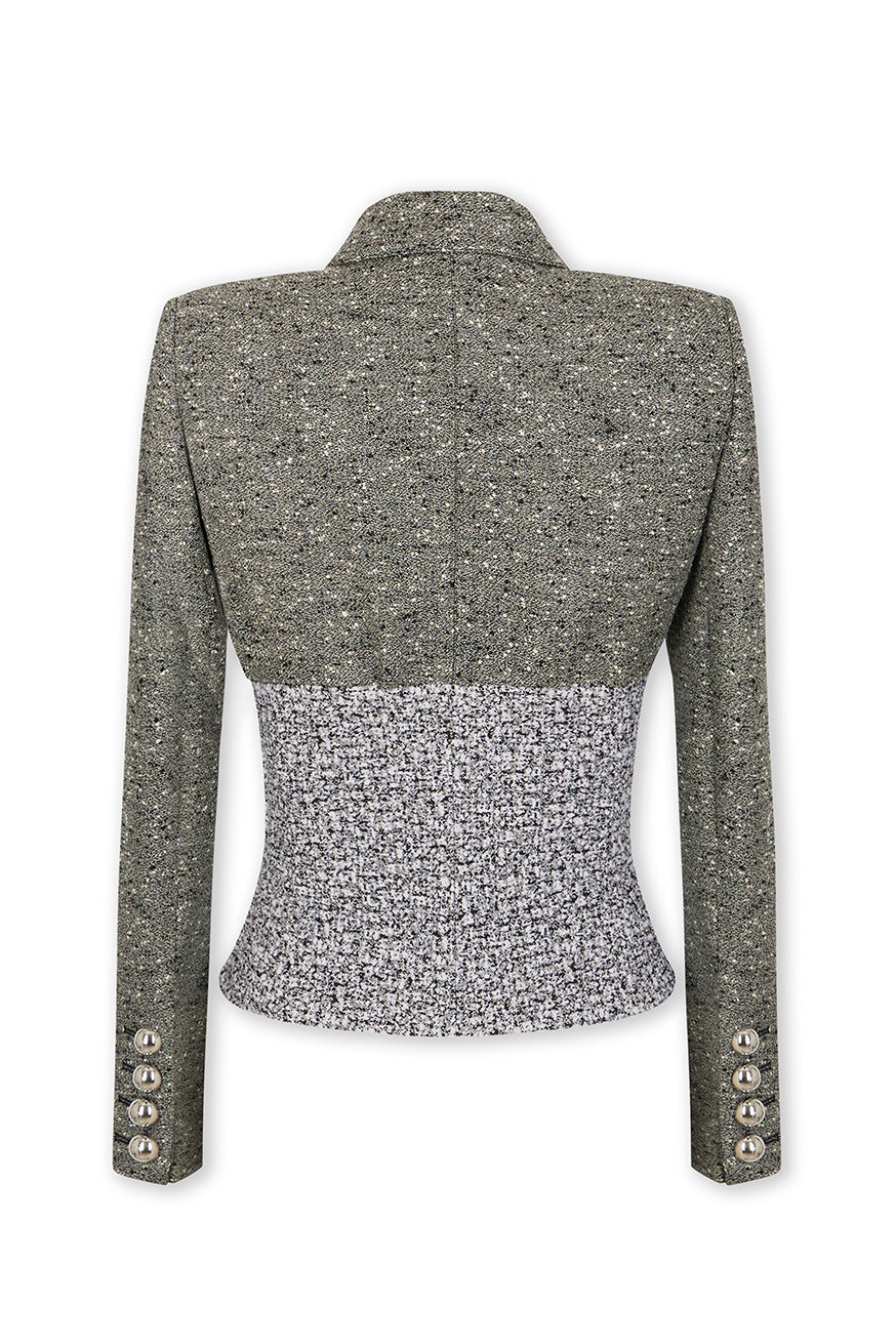 Veste structurée en laine - Black & White