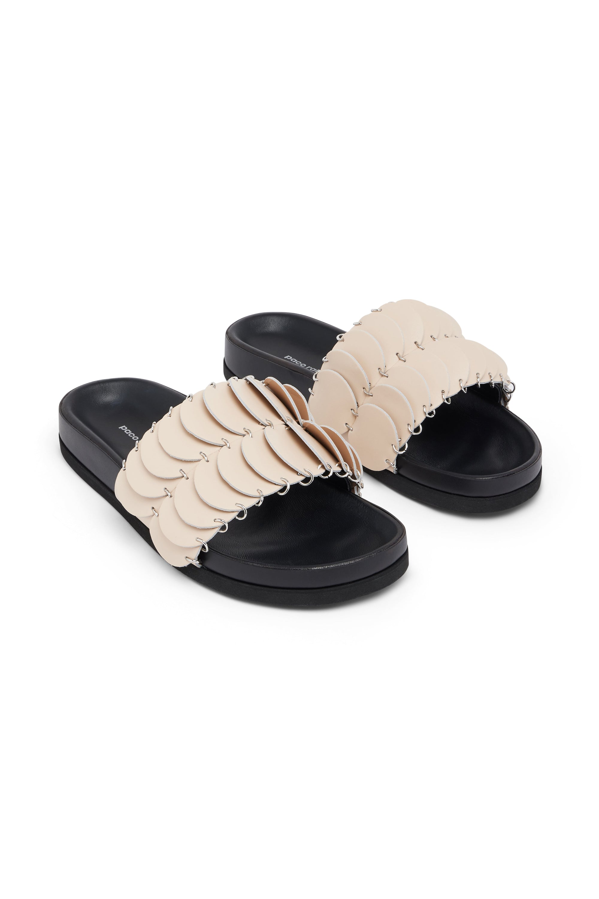 Sandales Pacaïo à disques en cuir - Dark Beige & Nude