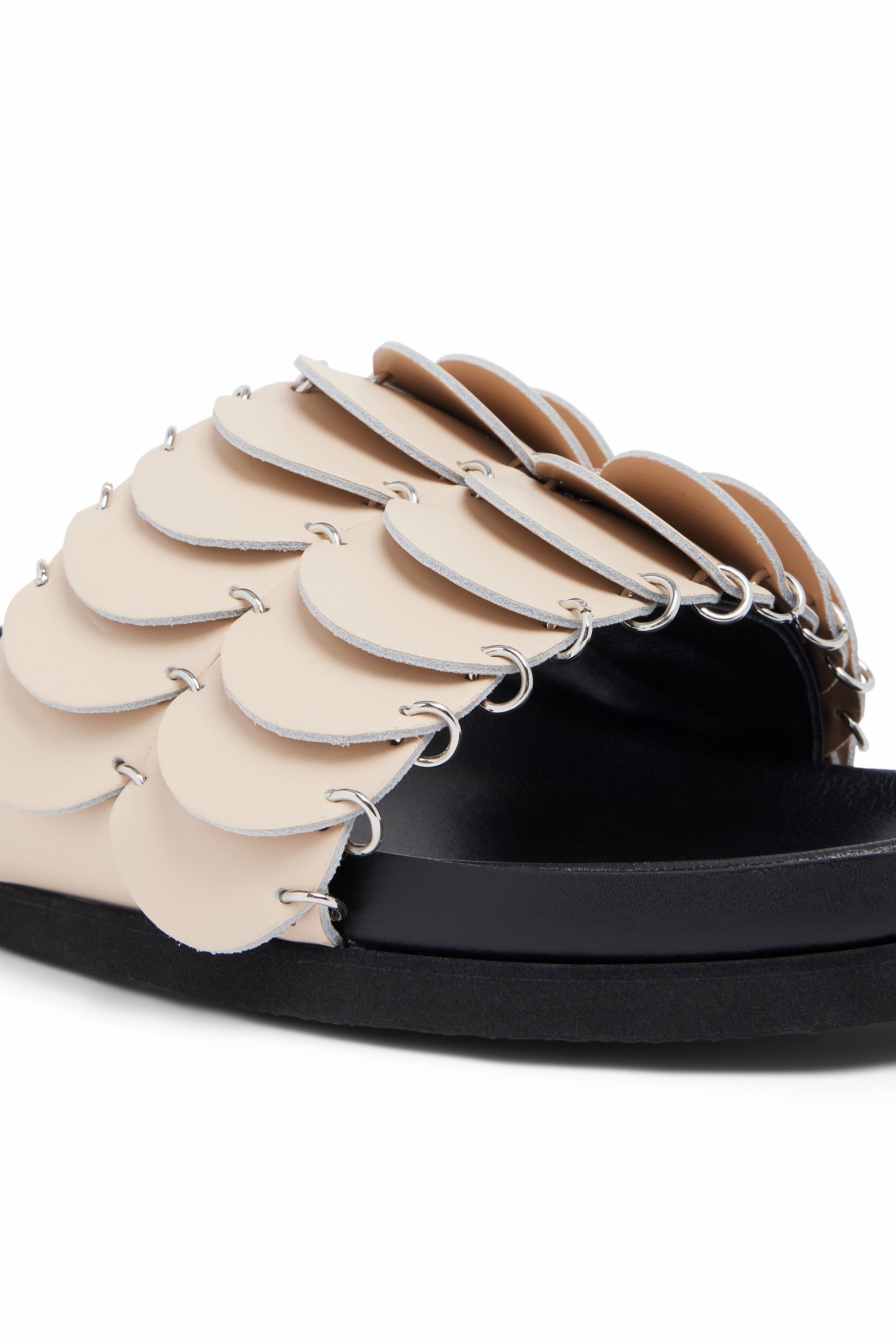 Sandales Pacaïo à disques en cuir - Dark Beige & Nude
