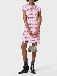Robe étincelante à disques - Pink