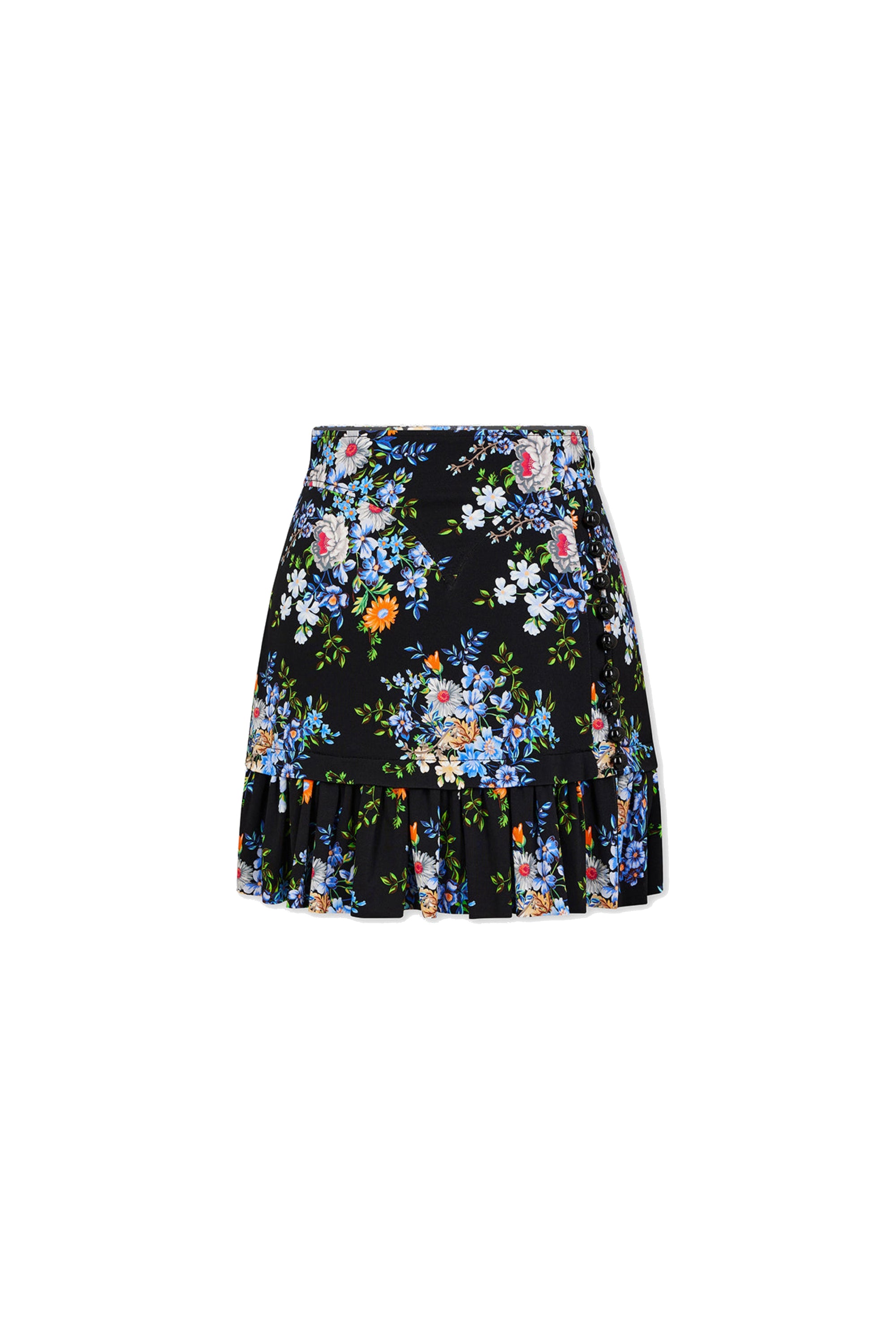 Jupe courte imprimée de fleurs - Black Large Liberty