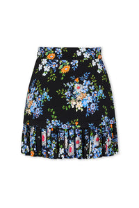 Jupe courte imprimée de fleurs - Black Large Liberty