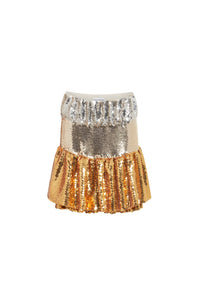 Jupe à frou-frou pailletée - Gold & Silver