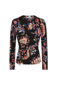 Top à imprimé fleurs - Black Paisley
