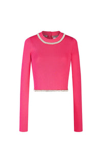 Top à manches longues et breloques - Pink