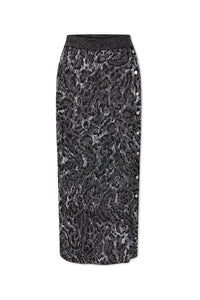 Jupe longue à imprimé léopard - Leopard Lurex