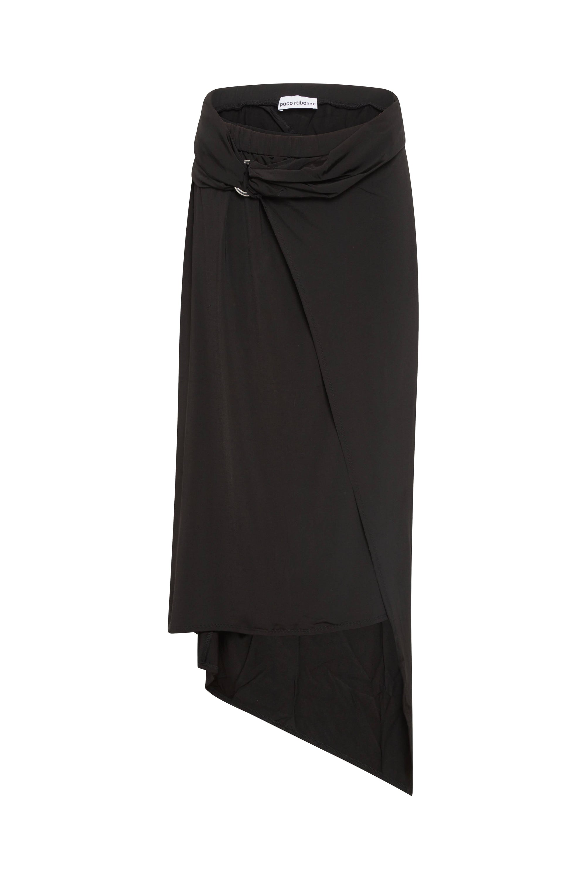 Jupe longue asymétrique à anneaux - Black