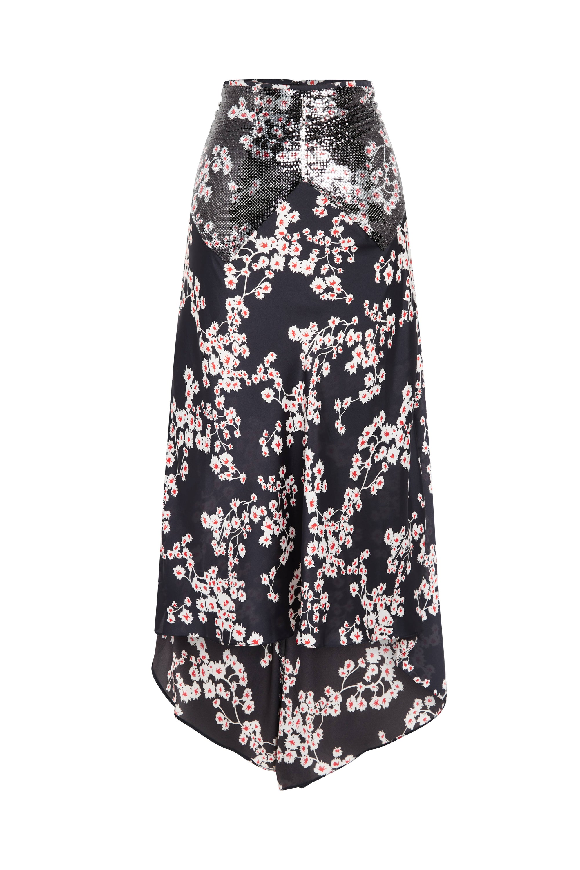 Jupe asymétrique pailletée - Black Sakura