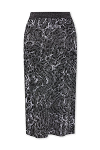 Jupe longue à imprimé léopard - Leopard Lurex