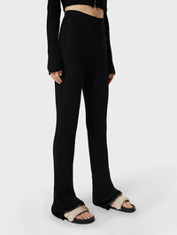 Pantalon ajusté et côtelé - Black