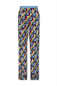 Pantalon ajusté à motif géométrique - Pop Knit