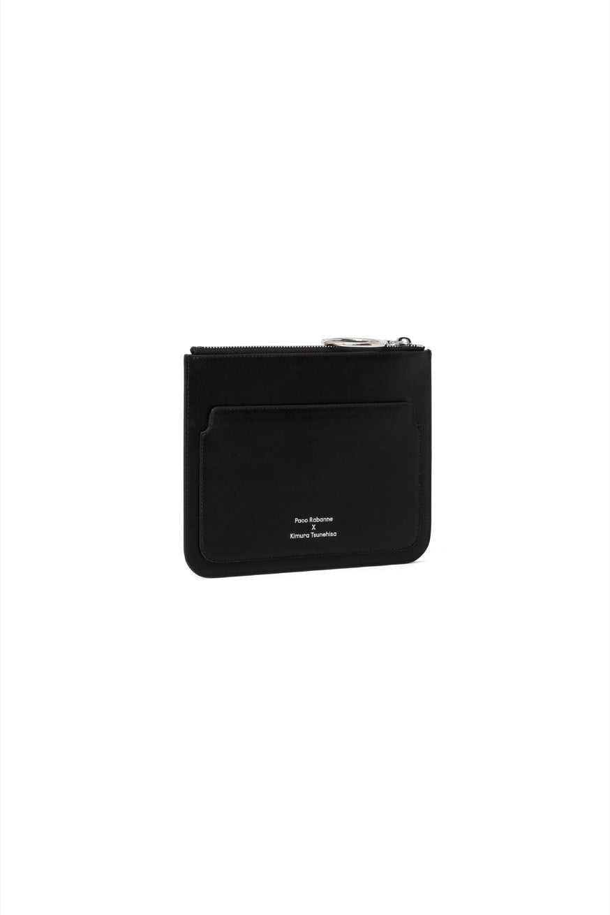 Pochette City en cuir - Black