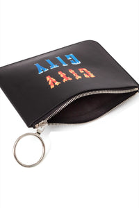 Pochette City en cuir - Black