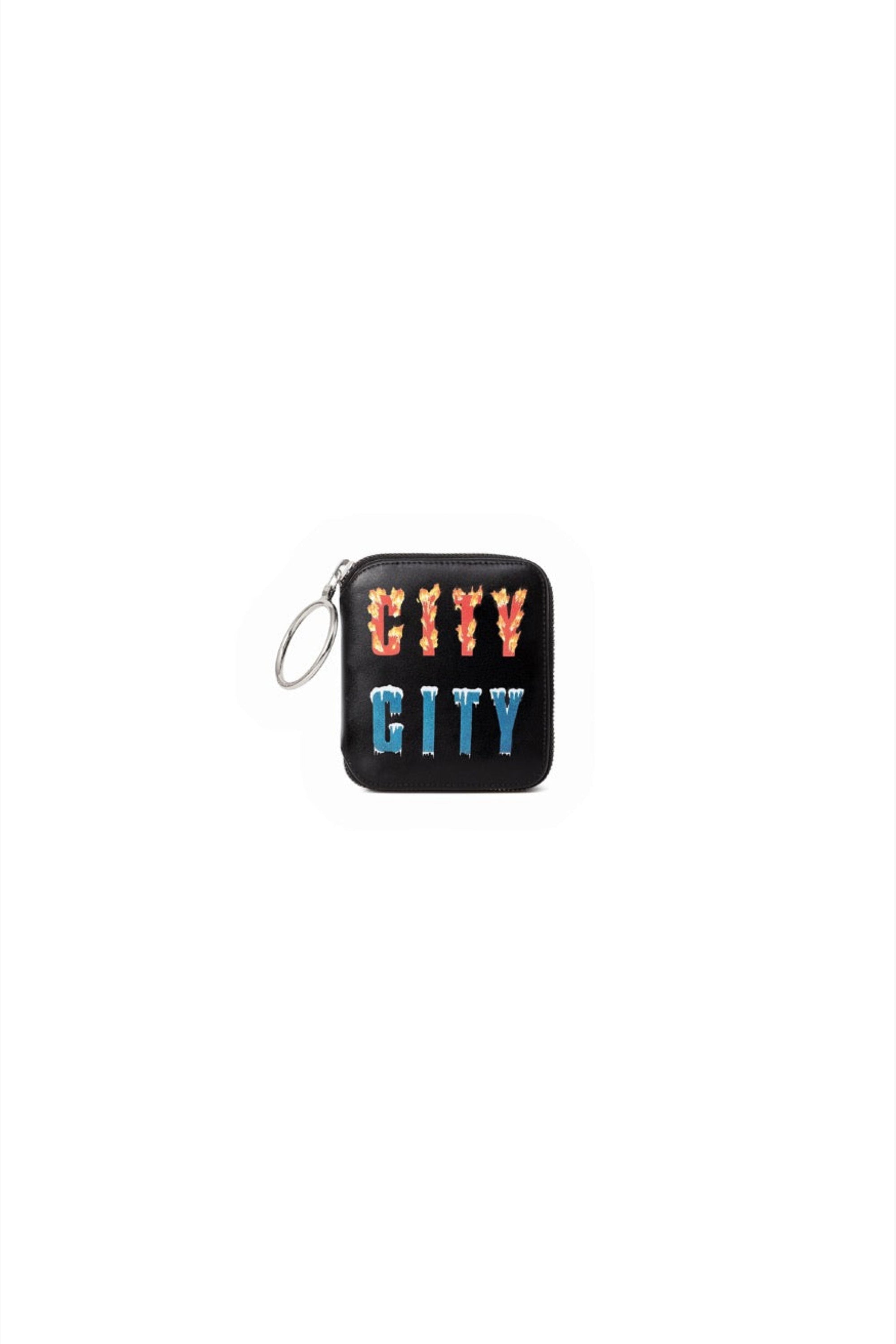 Porte-monnaie City en cuir - Black