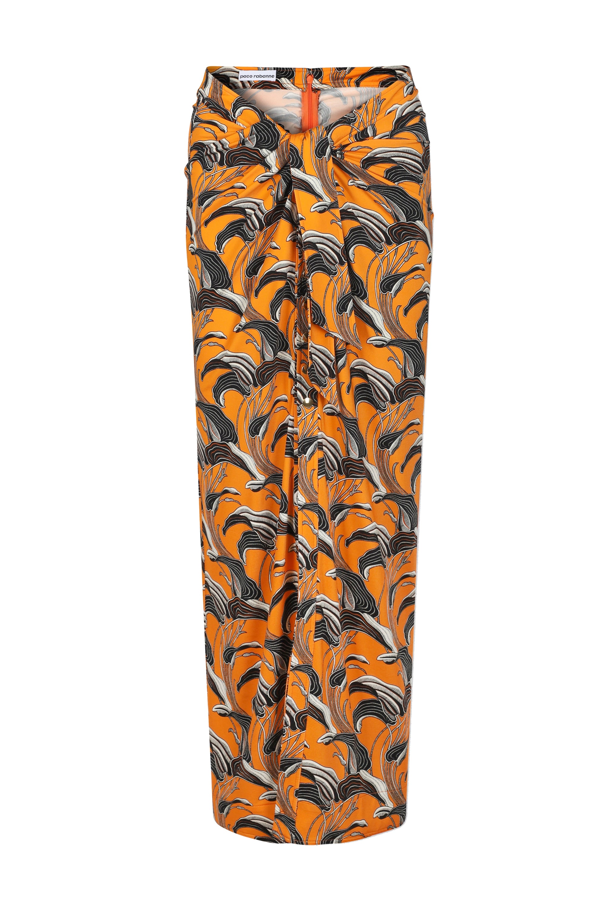 Jupe longue portefeuille - Pastel Orange Lily Flower