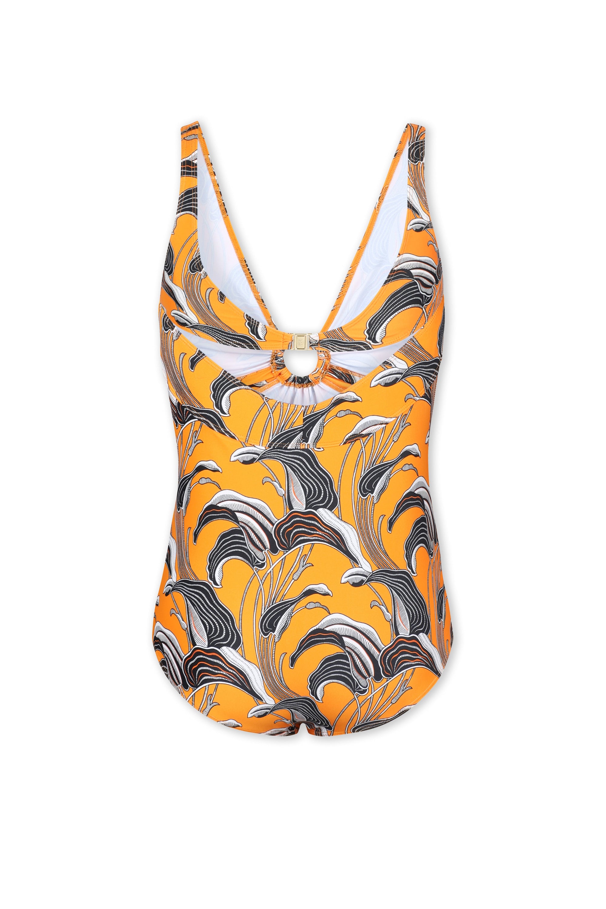 Maillot de bain une pièce à fleurs - Pastel Orange Lily Flower