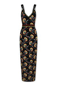 Robe longue à double bretelles - Jacquard Jamaican Flower