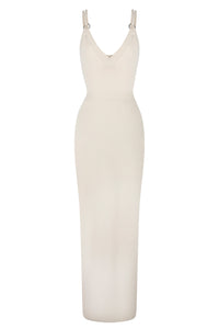 Robe longue et ajourée anneaux - Light Beige