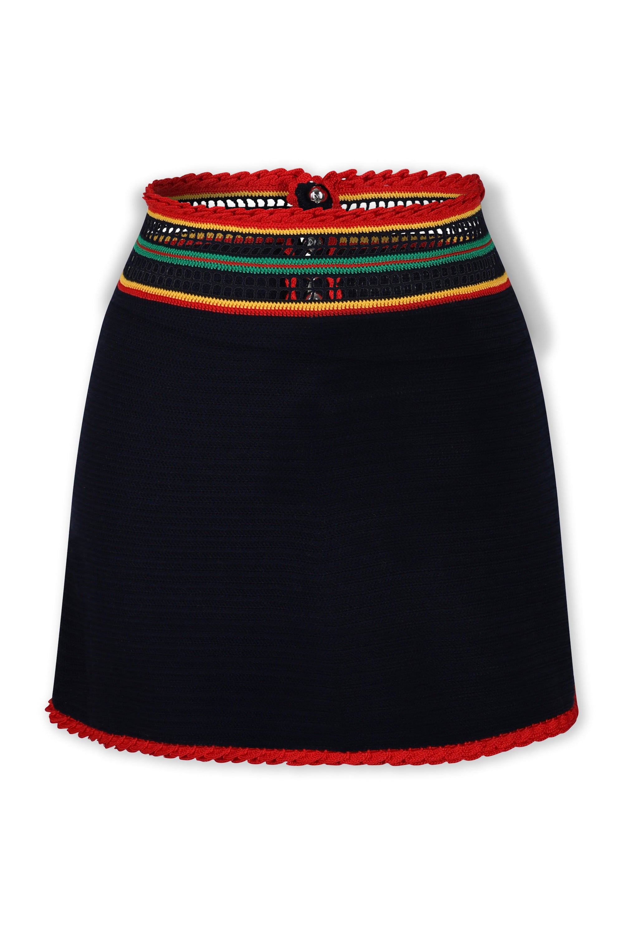 Jupe courte à crochet - Navy