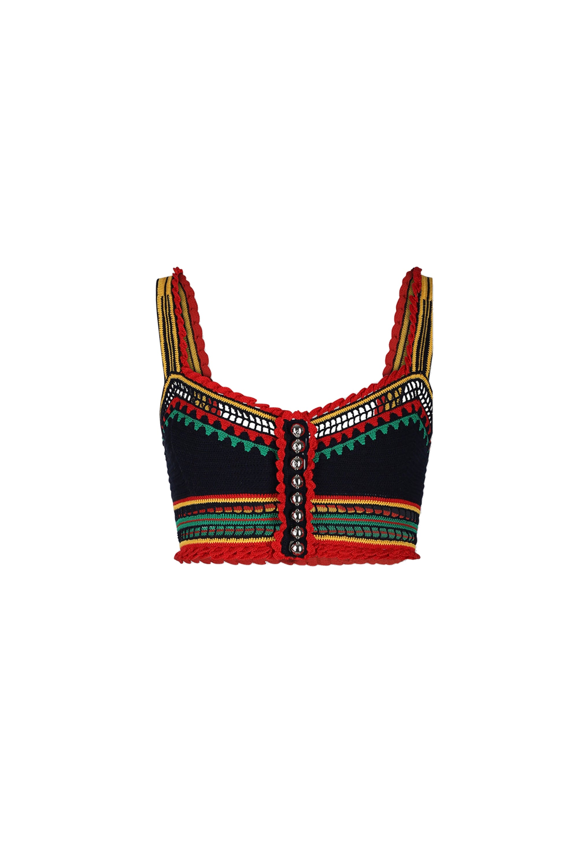Top court en crochet - Navy
