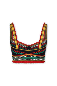 Top court en crochet - Navy