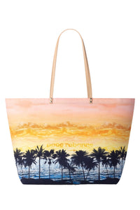 Sac fourre-tout Sunset en cuir - Navy Sunset