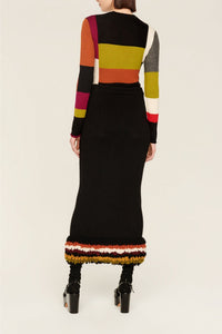 Jupe longue en laine - Multicolor