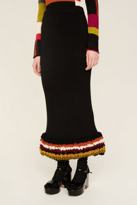 Jupe longue en laine - Multicolor