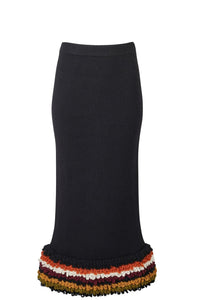 Jupe longue en laine - Multicolor