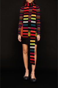 Jupe courte en alpaga - Multicolor