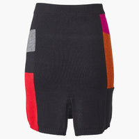 Jupe courte en alpaga - Multicolor