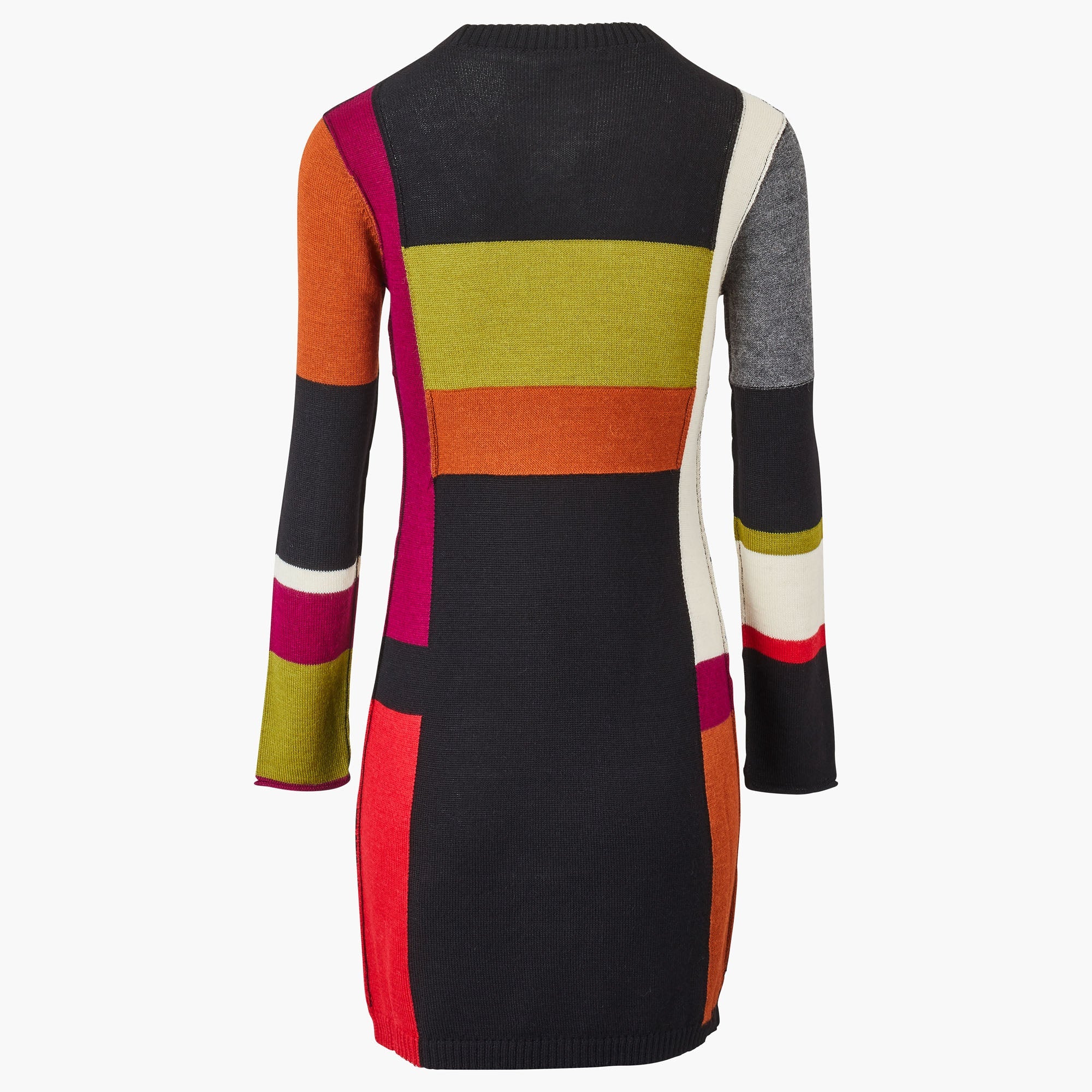 Robe courte en alpaga - Multicolor