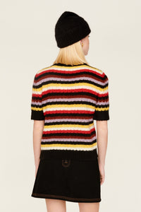 Pull court en alpaga - Multicolor
