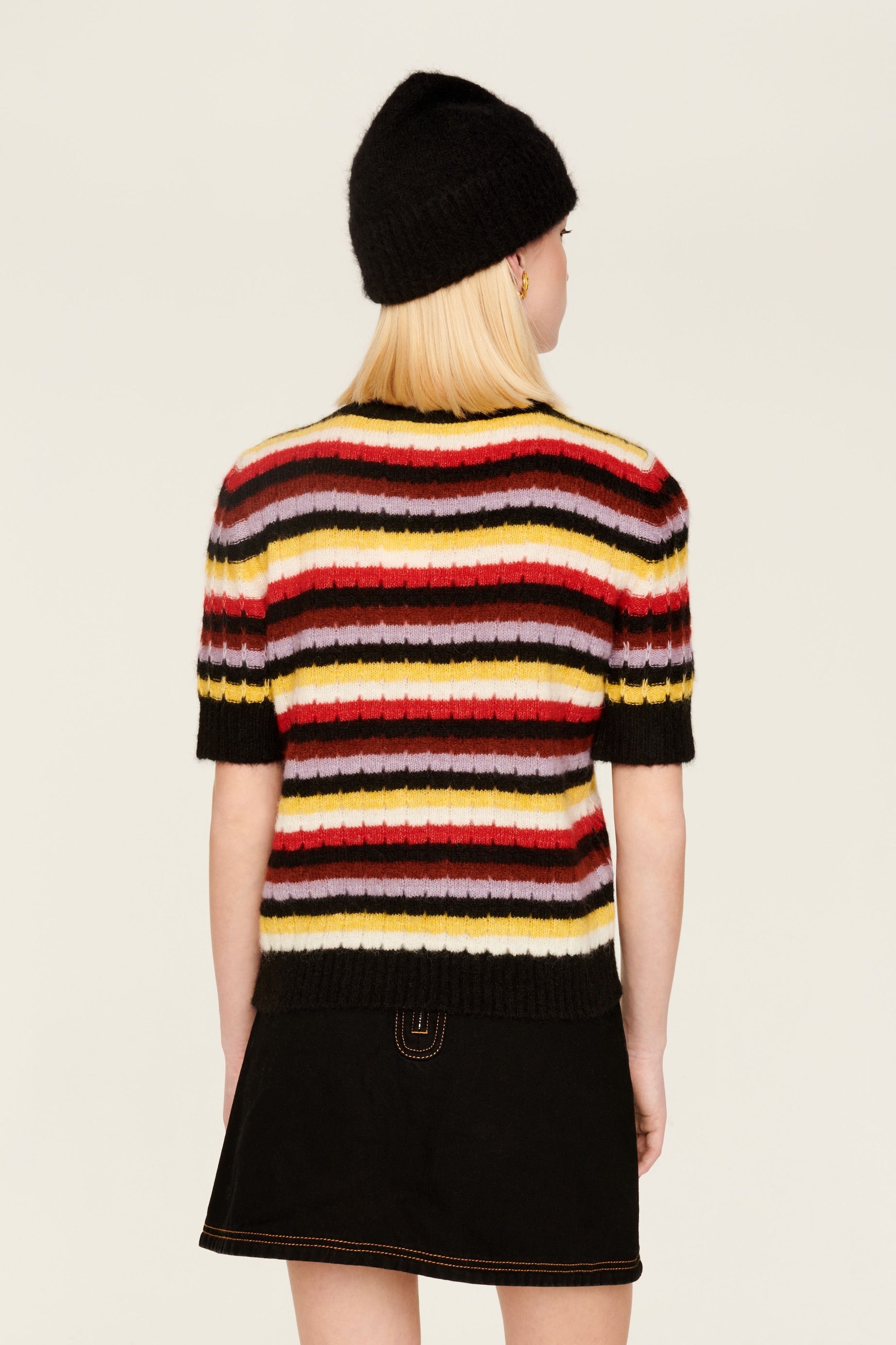 Pull court en alpaga - Multicolor