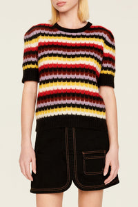 Pull court en alpaga - Multicolor