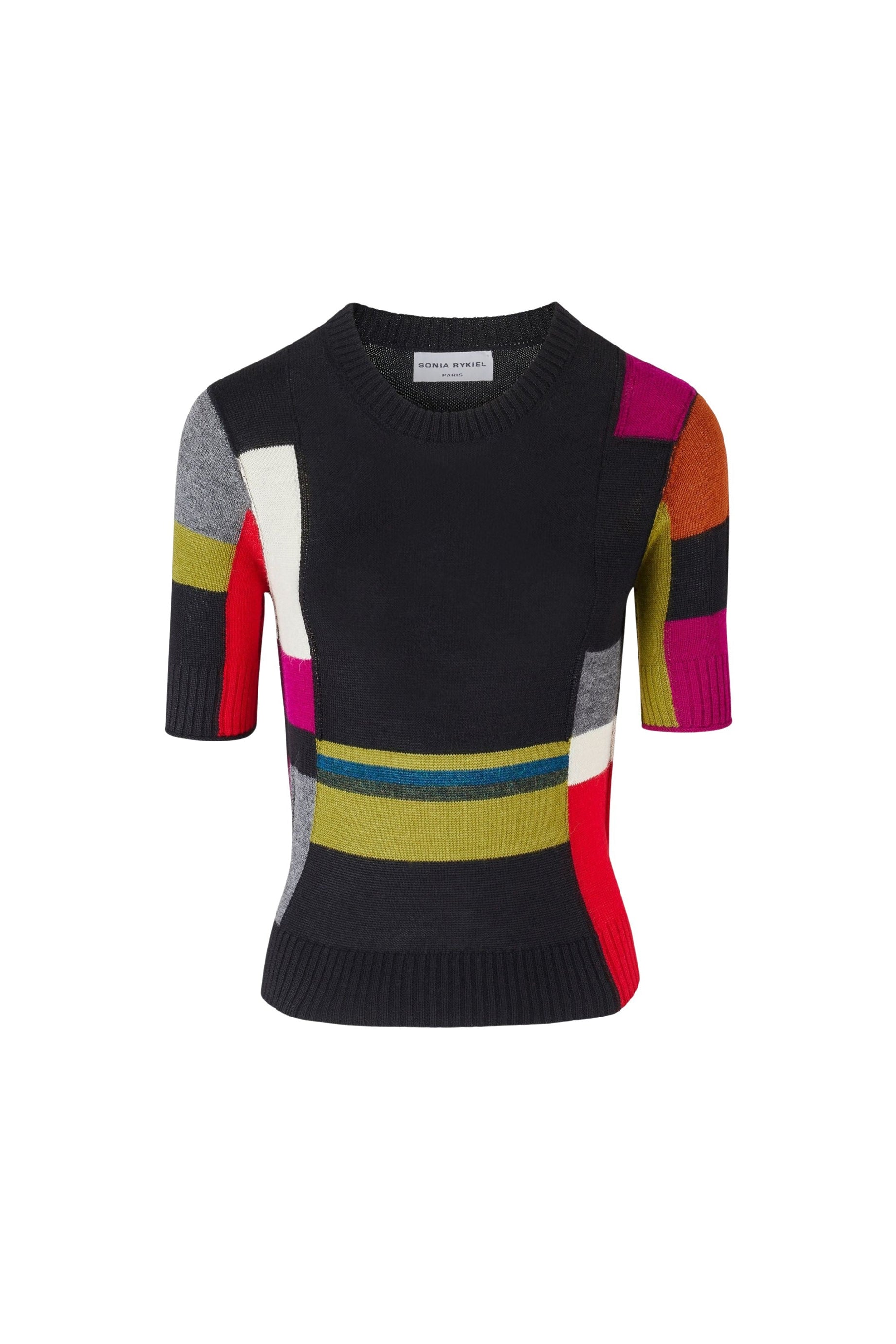Pull court en alpaga - Multicolor