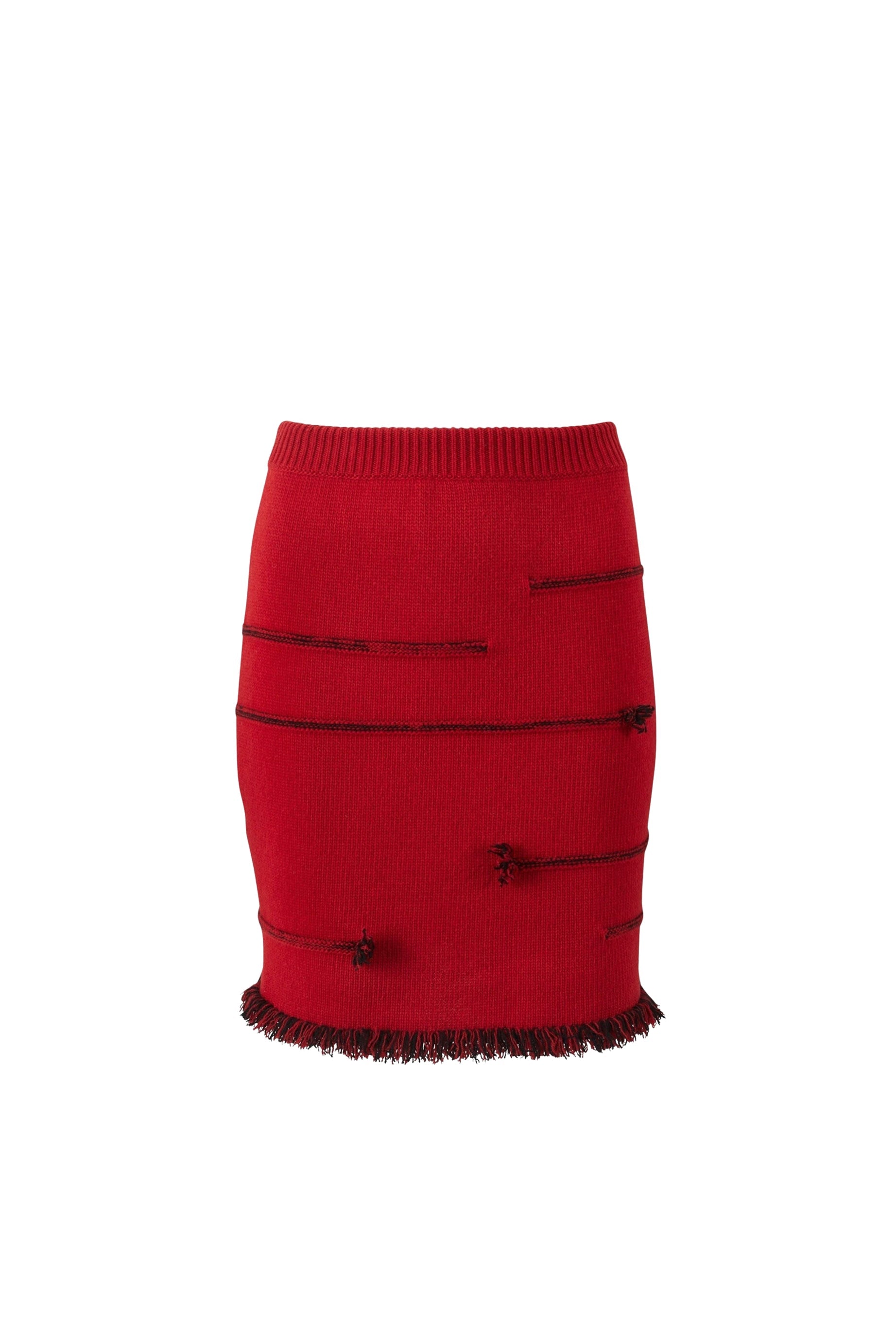 Mini-jupe Charms en laine - Rouge