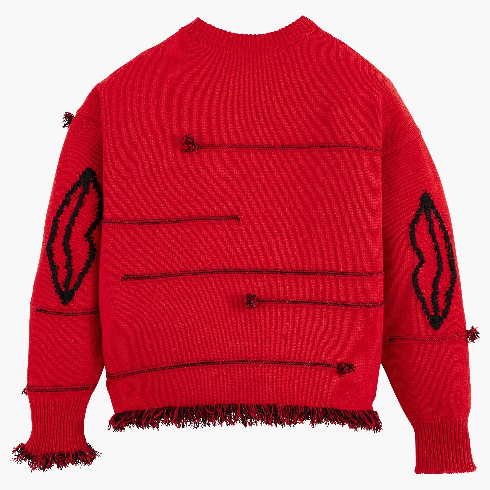 Pull Intarsia en cachemire - Rouge