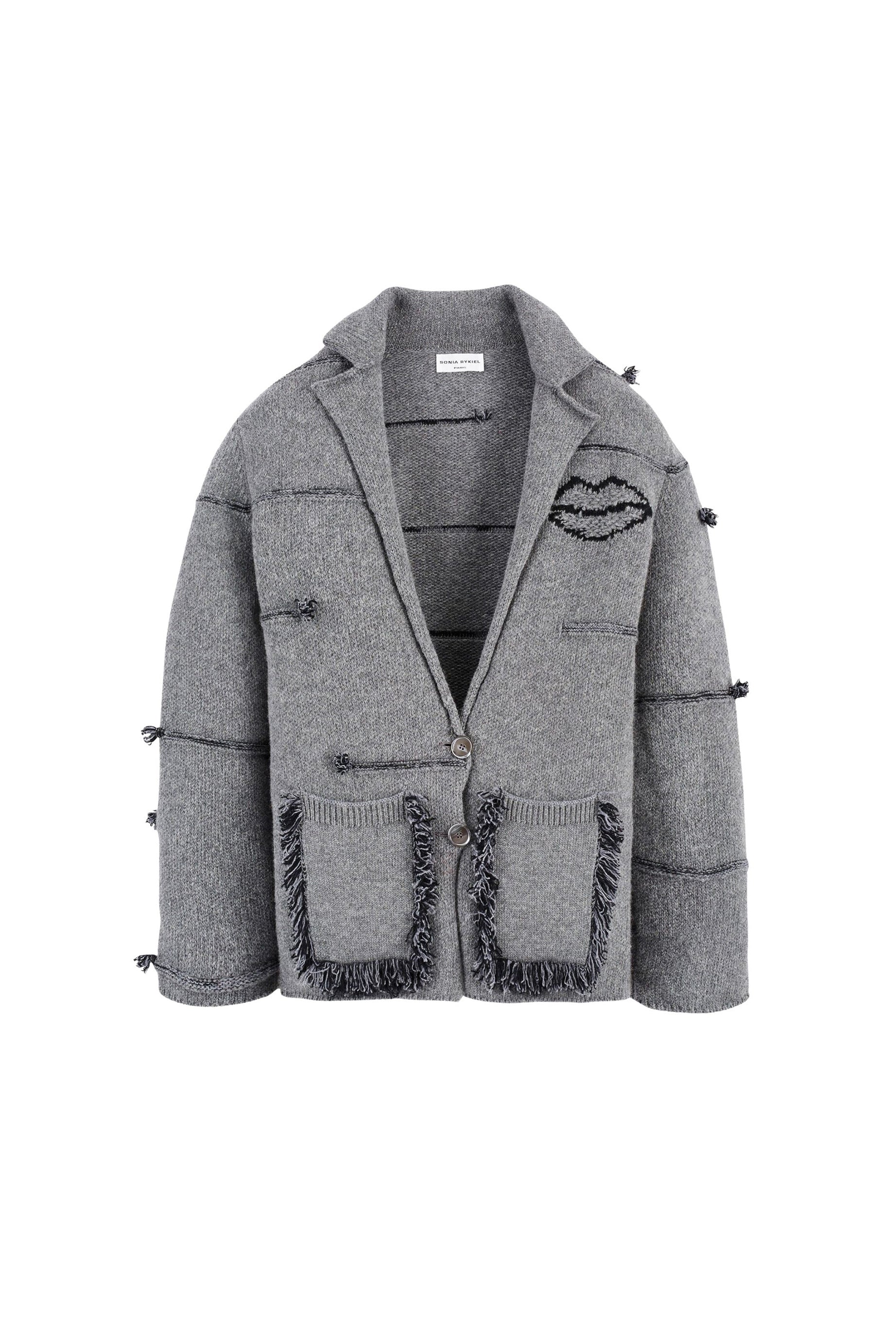 Veste Intarsia en cachemire - Écru