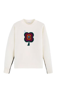 Pull Intarsia en laine - Blanc