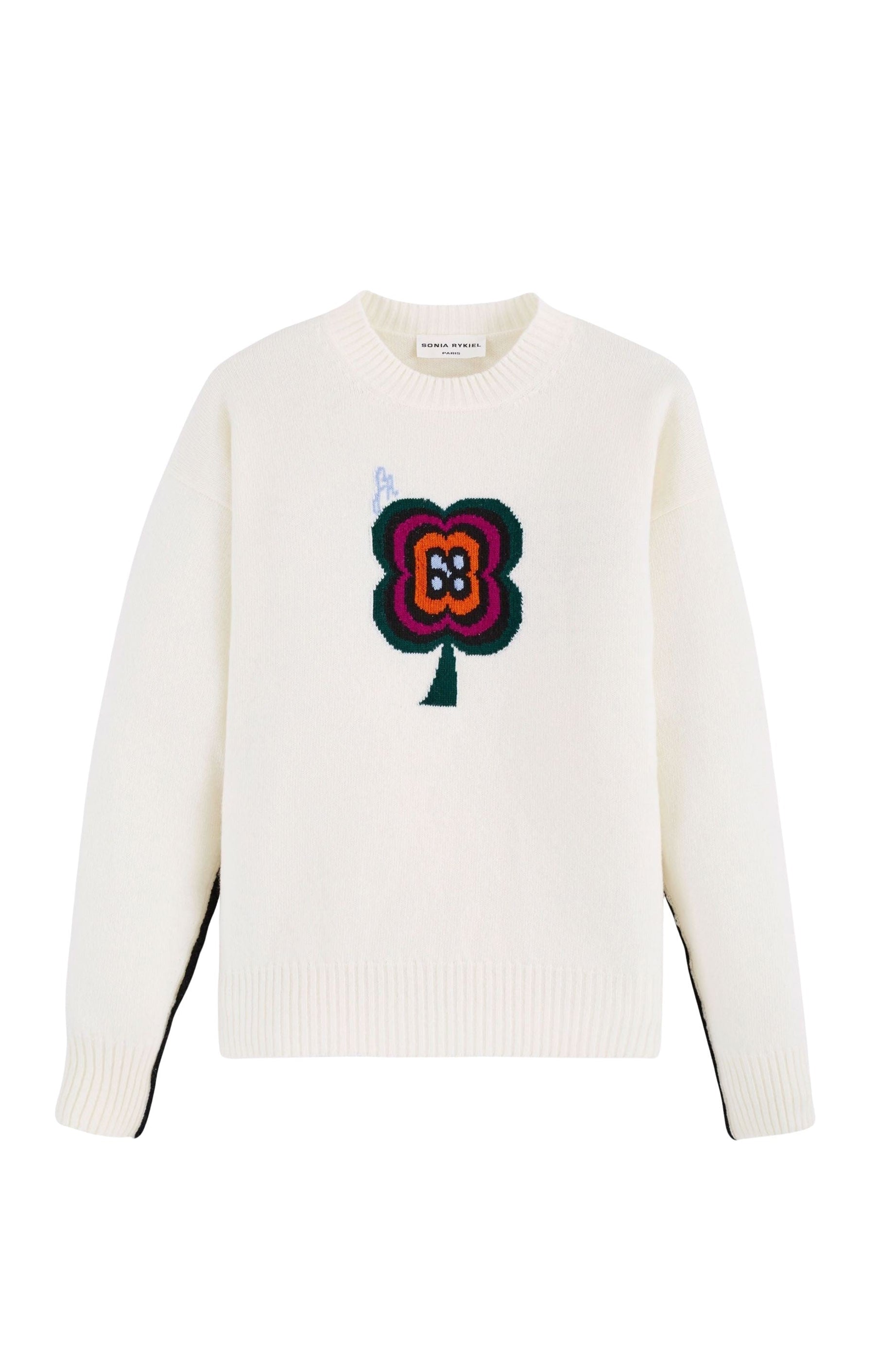 Pull Intarsia en laine - Blanc