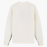 Pull Intarsia en laine - Blanc