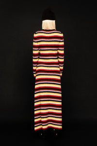 Robe longue molletonnée en alpaga - Multicolor