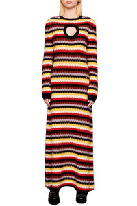 Robe longue molletonnée en alpaga - Multicolor