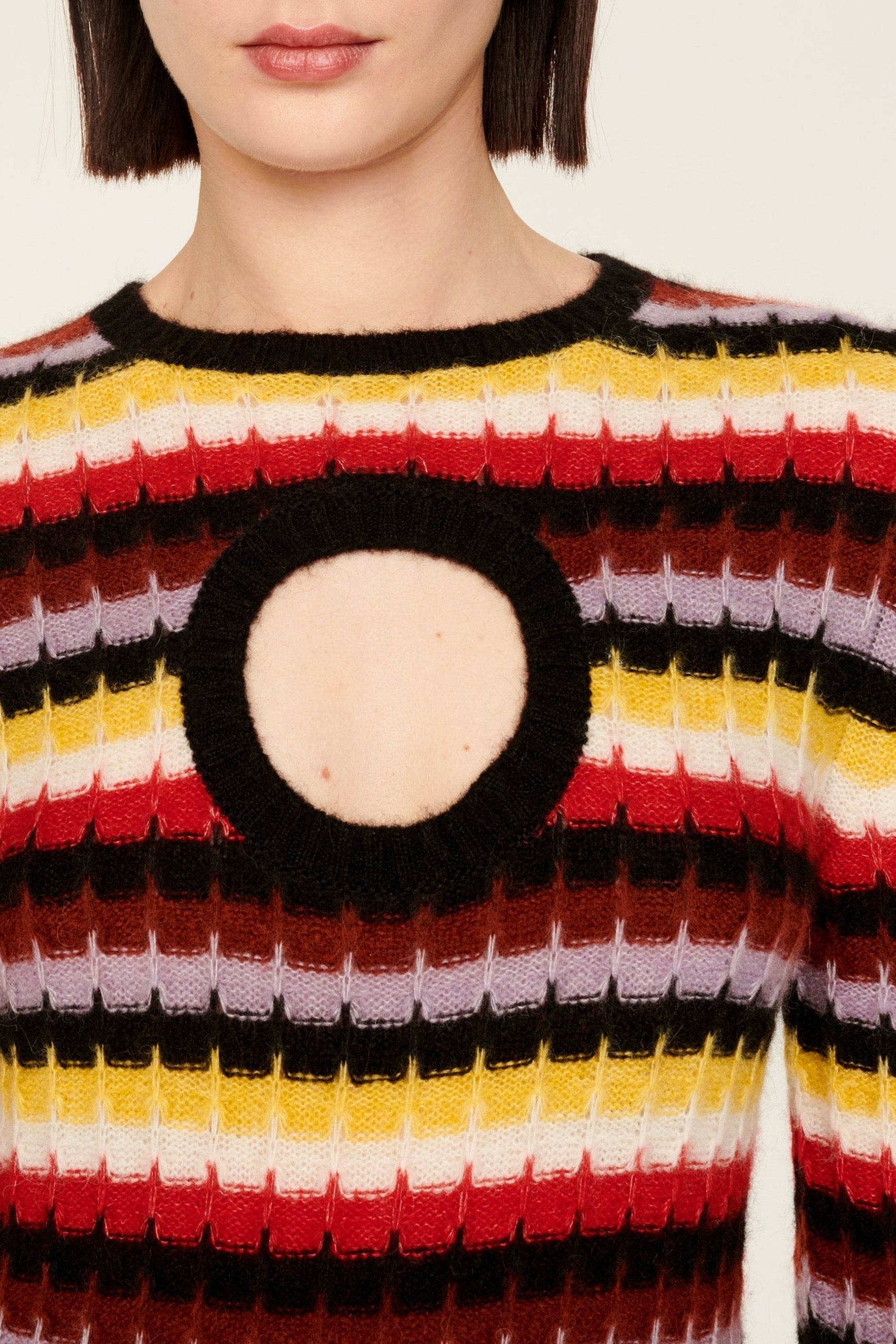 Robe longue molletonnée en alpaga - Multicolor